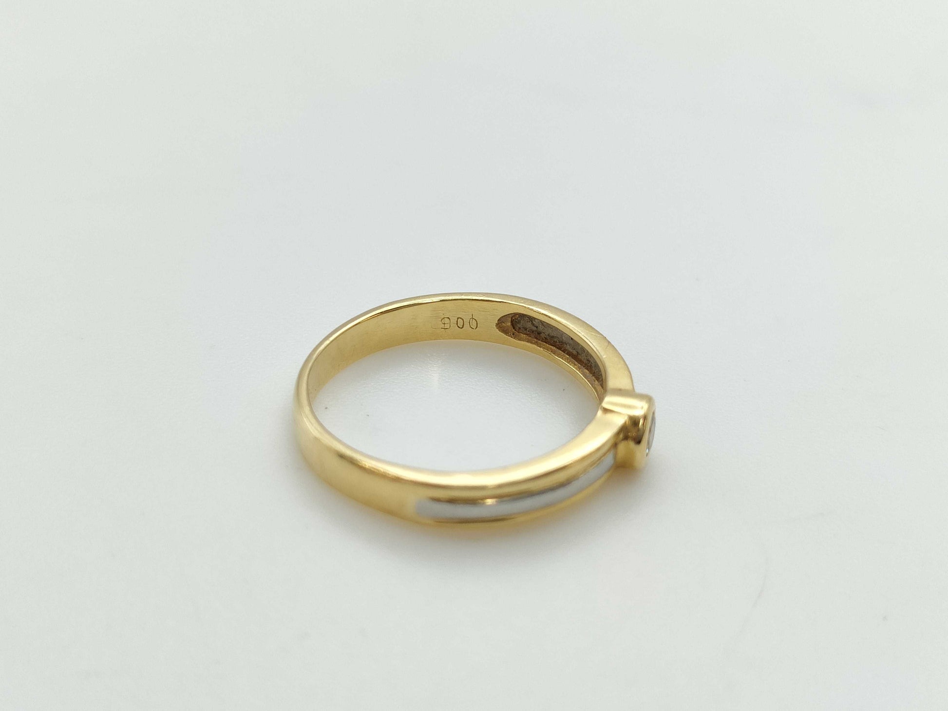D0.06ct K18/Pt900 2.3g Ring 