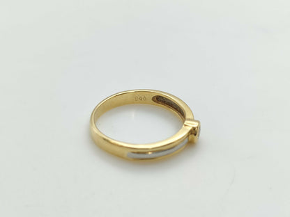 D0.06ct K18/Pt900 2.3g Ring 