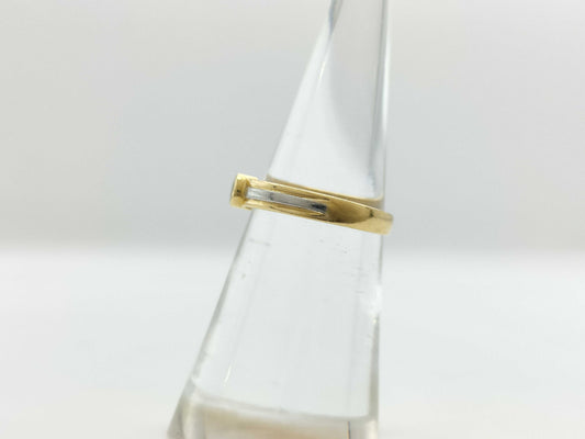 D0.06ct K18/Pt900 2.3g Ring 