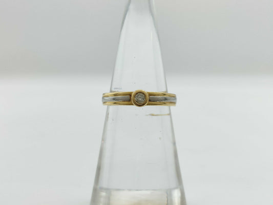 D0.06ct K18/Pt900 2.3g Ring 