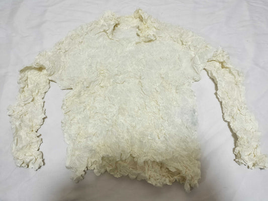 ISSEY MIYAKE Wrinkled Top White Top