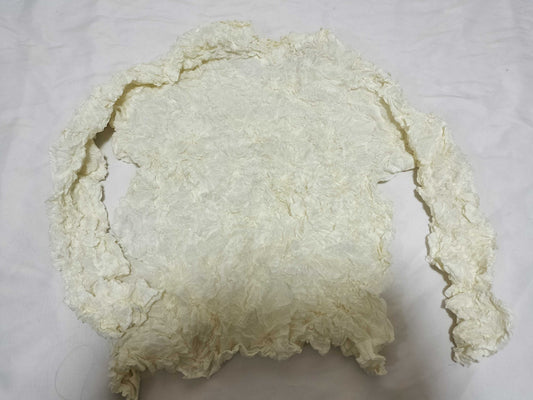 ISSEY MIYAKE Wrinkled Top White Top