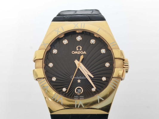 OMEGA 123.53.35.60.63.001 92410583 Quartz 18K Gold Men's Watch