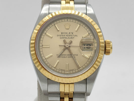 ROLEX 69173 L333272 Champagne Dial Women's Watch