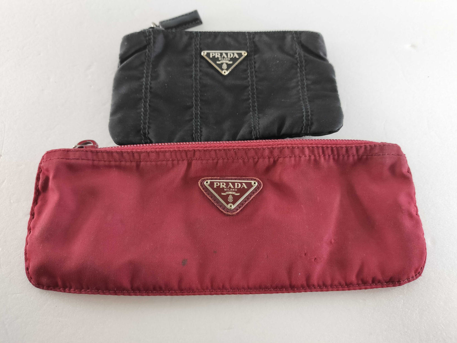 PRADA Nylon Triangle Plate Pouch Bundle
