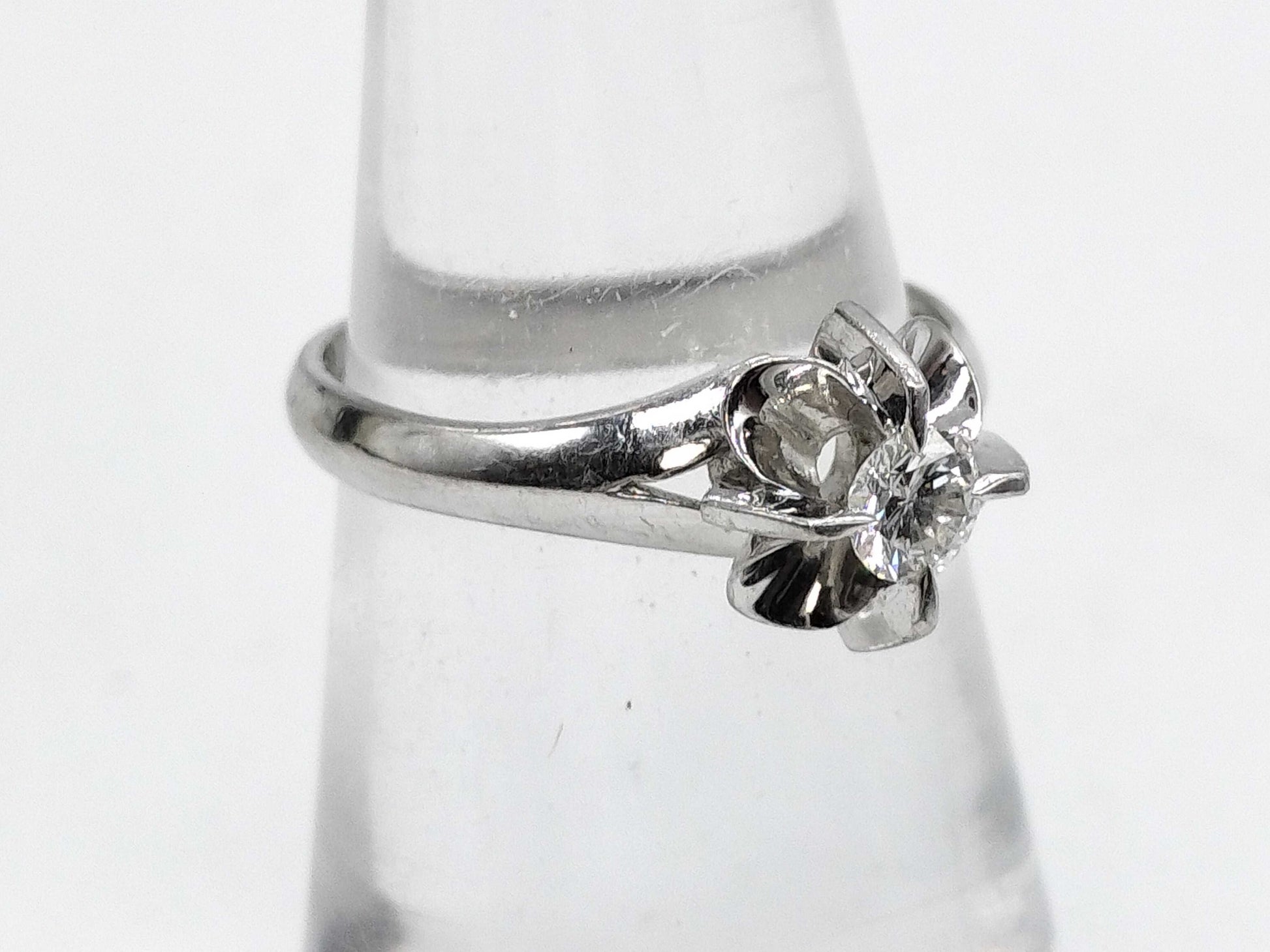 D0.19ct Pt900 3.8g Ring 