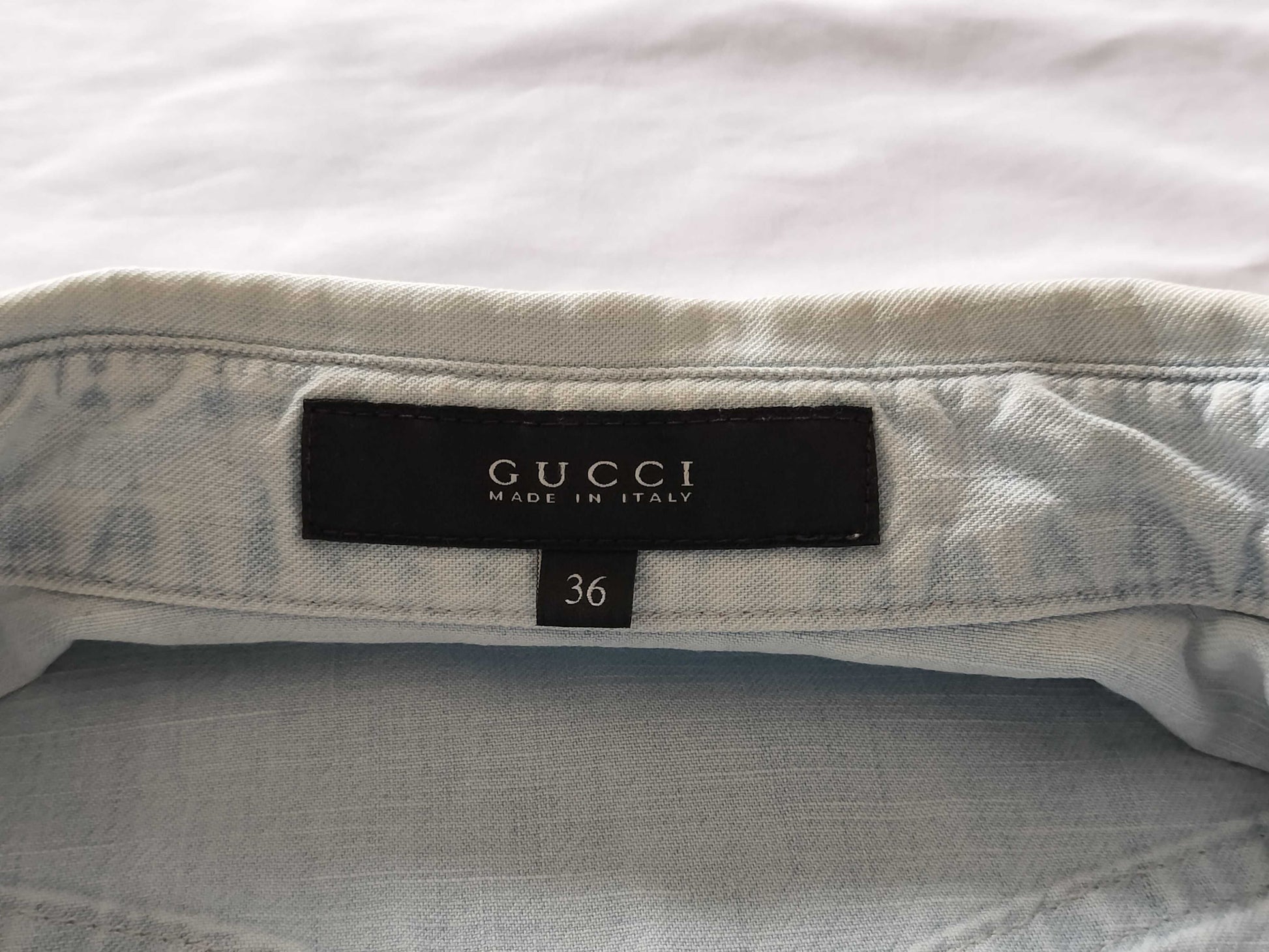 (10462_0164) GUCCI GUCCI Denim Western Shirt Snap Button Shirt
