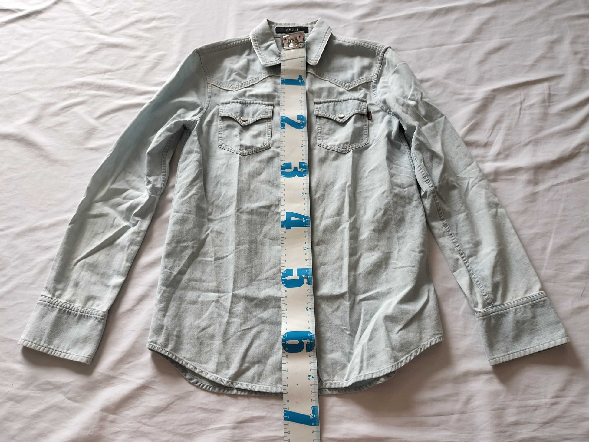 (10462_0164) GUCCI GUCCI Denim Western Shirt Snap Button Shirt