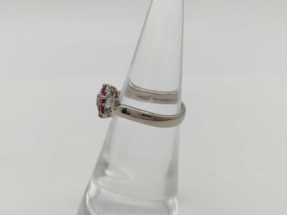 R0.46ct D0.21ct K18WG 4.0g Ring 