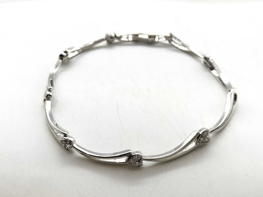 D0.26ct K14WG 6.9g Bracelet/Bangle 
