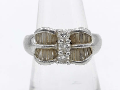 D0.29ct/0.76ct Pt900 9.5g Ring 