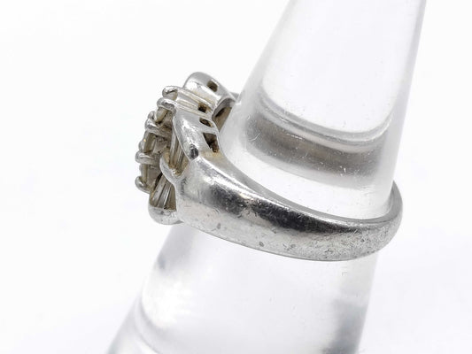 D0.29ct/0.76ct Pt900 9.5g Ring 