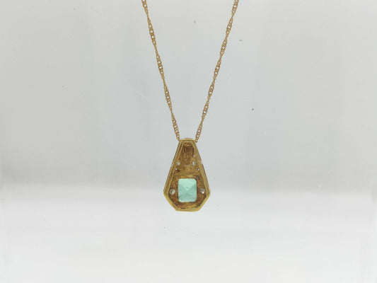 E0.75ct D0.40ct K18 2.5g Necklace 