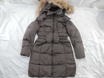 COACH Down Jacket Coat Long Fur Jacket