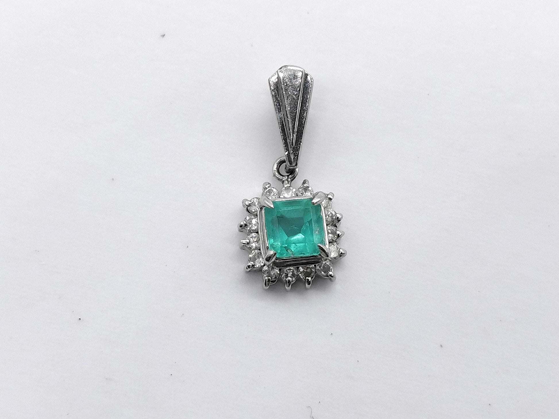 E0.30ct D0.12ct Pt900 1.3g Pendant Top 