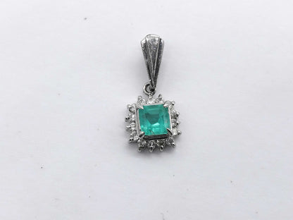 E0.30ct D0.12ct Pt900 1.3g Pendant Top 