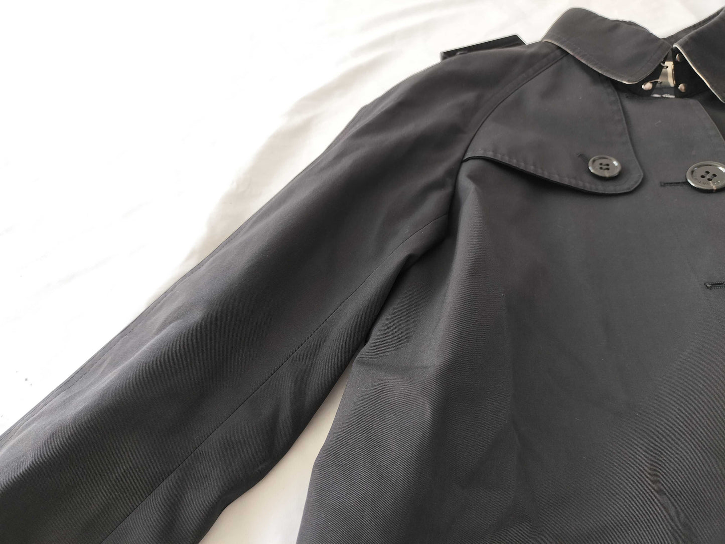 (10462_0210) BURBERRY Trench Coat Black 40 Coat
