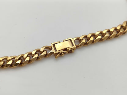 8-sided single-ring 18K gold necklace, 80.1g 