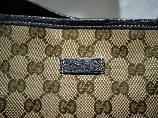 GUCCI GG Canvas Coated Canvas Tote Bag