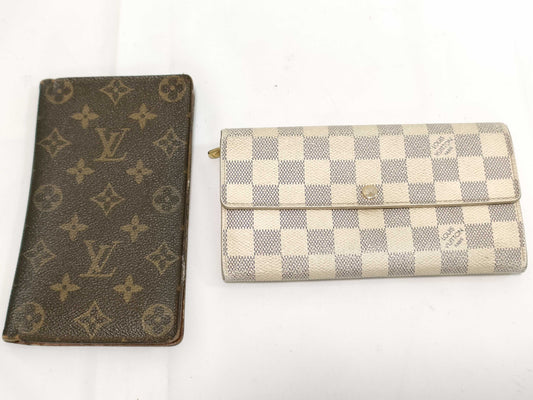 LOUIS VUITTON Damier Azur Sarah/Monogram Cardy Wallet