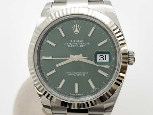 ROLEX 126334 24L089A0 Mint Green Men's Watch