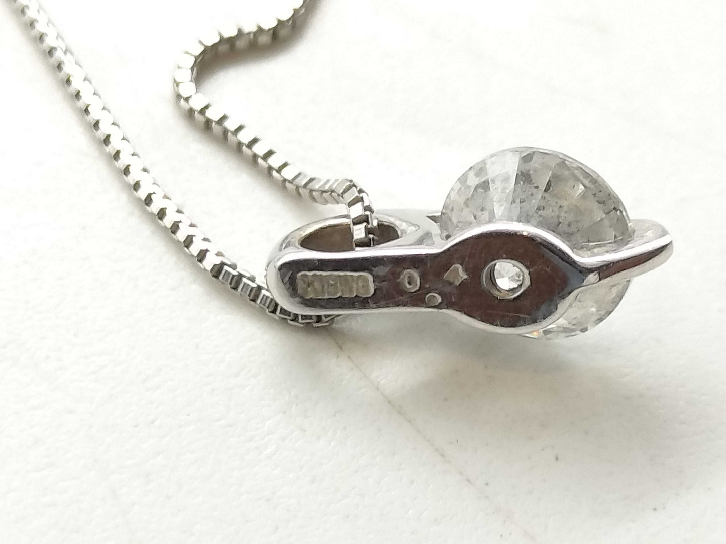 D0.40ct K18WG 1.5g Necklace 