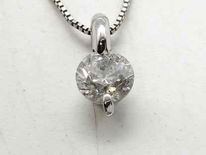 D0.40ct K18WG 1.5g Necklace 