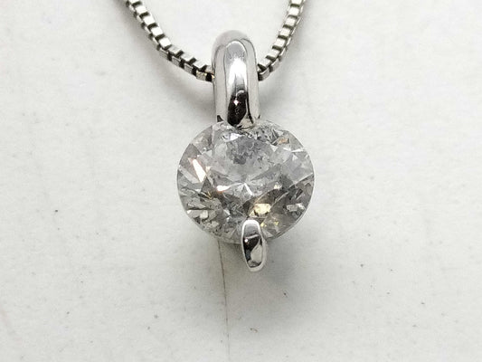 D0.40ct K18WG 1.5g Necklace 