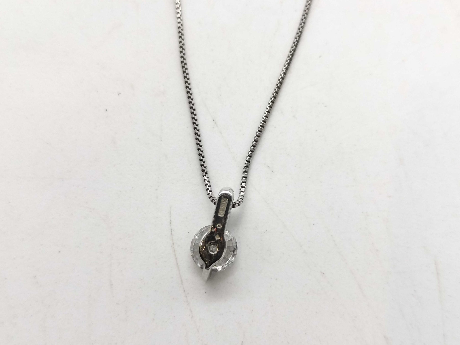 D0.40ct K18WG 1.5g Necklace 