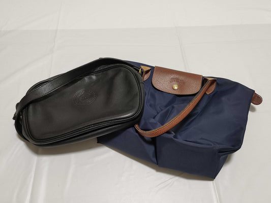 LONG CHAMP Leather Shoulder/Folding Bag Shoulder Bag