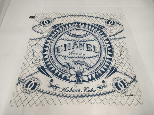 (10462_0148) CHANEL Cotton Scarf
