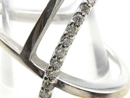 D0.22ct K18WG 8.6g Ring 