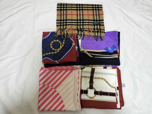 BURBERRY scarf *1 piece / Cartier and other scarves *4 pieces