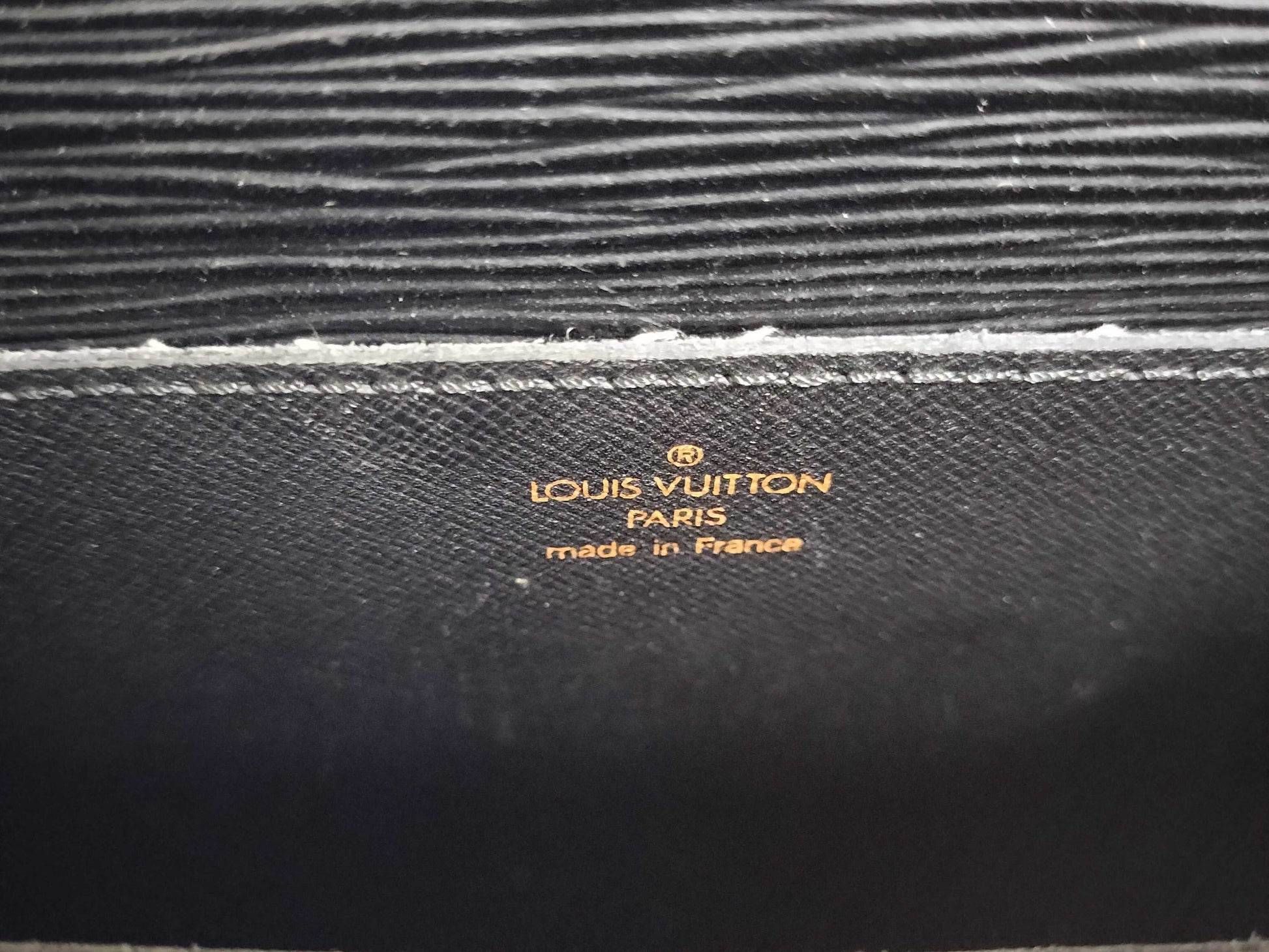 LOUIS VUITTON Epi briefcase black business bag