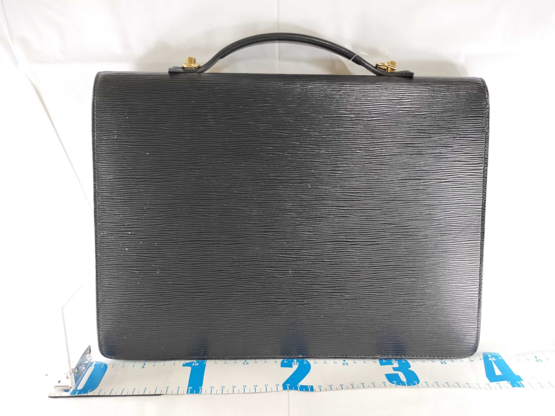LOUIS VUITTON Epi briefcase black business bag