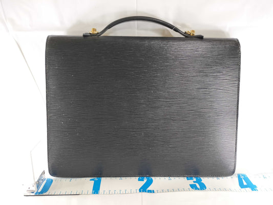LOUIS VUITTON Epi briefcase black business bag
