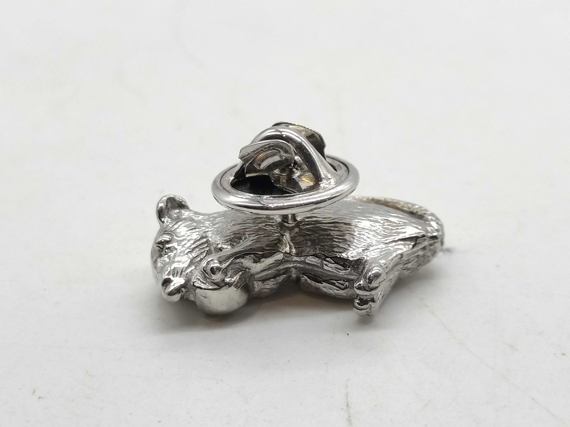 Dunhill Mouse Motif SV925 5.6g Tie Pin/Cufflinks
