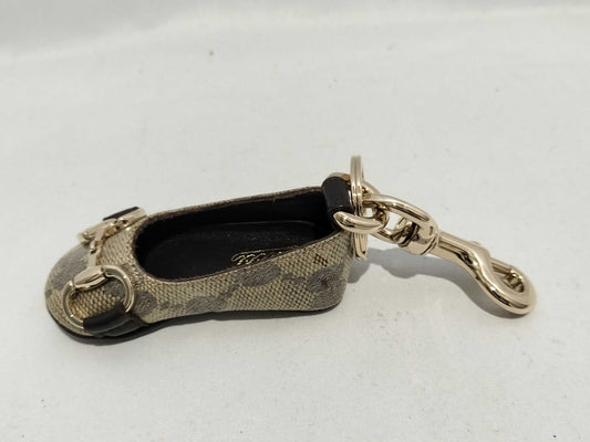 (10461_0014) GUCCI GG Horsebit Leather Shoe Motif Keychain Charm