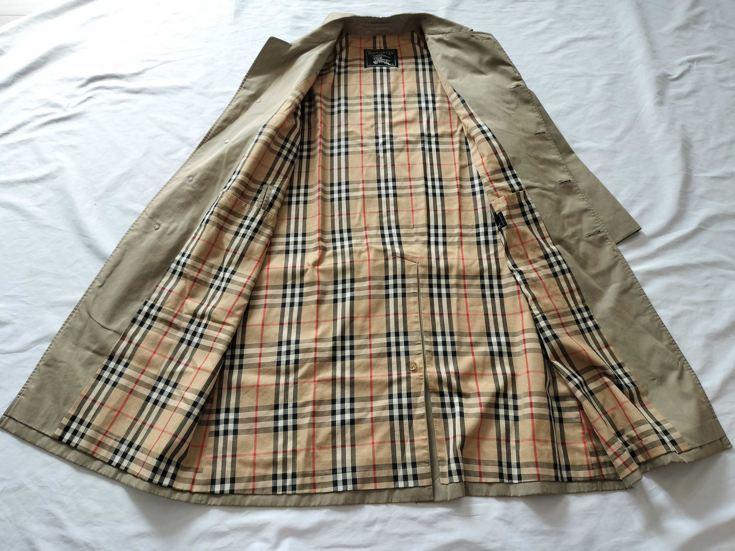 (10462_0214) BURBERRY Nova Plaid Trench Coat Coat