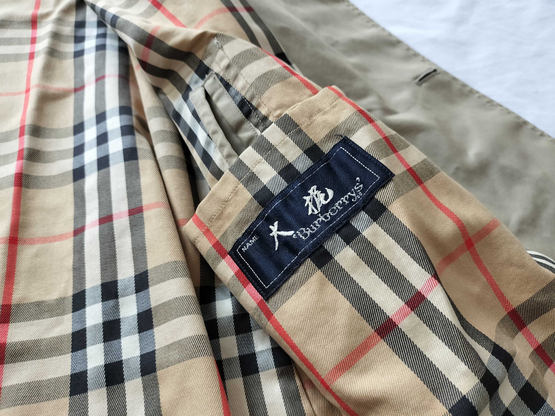 (10462_0214) BURBERRY Nova Plaid Trench Coat Coat