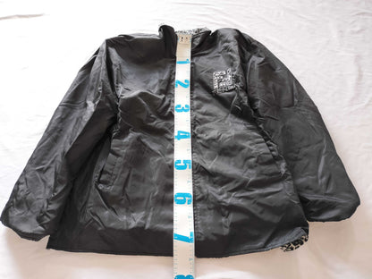 (10462_0256)▼FENDI Reversible Nylon Jacket Black x Leopard White Jacket
