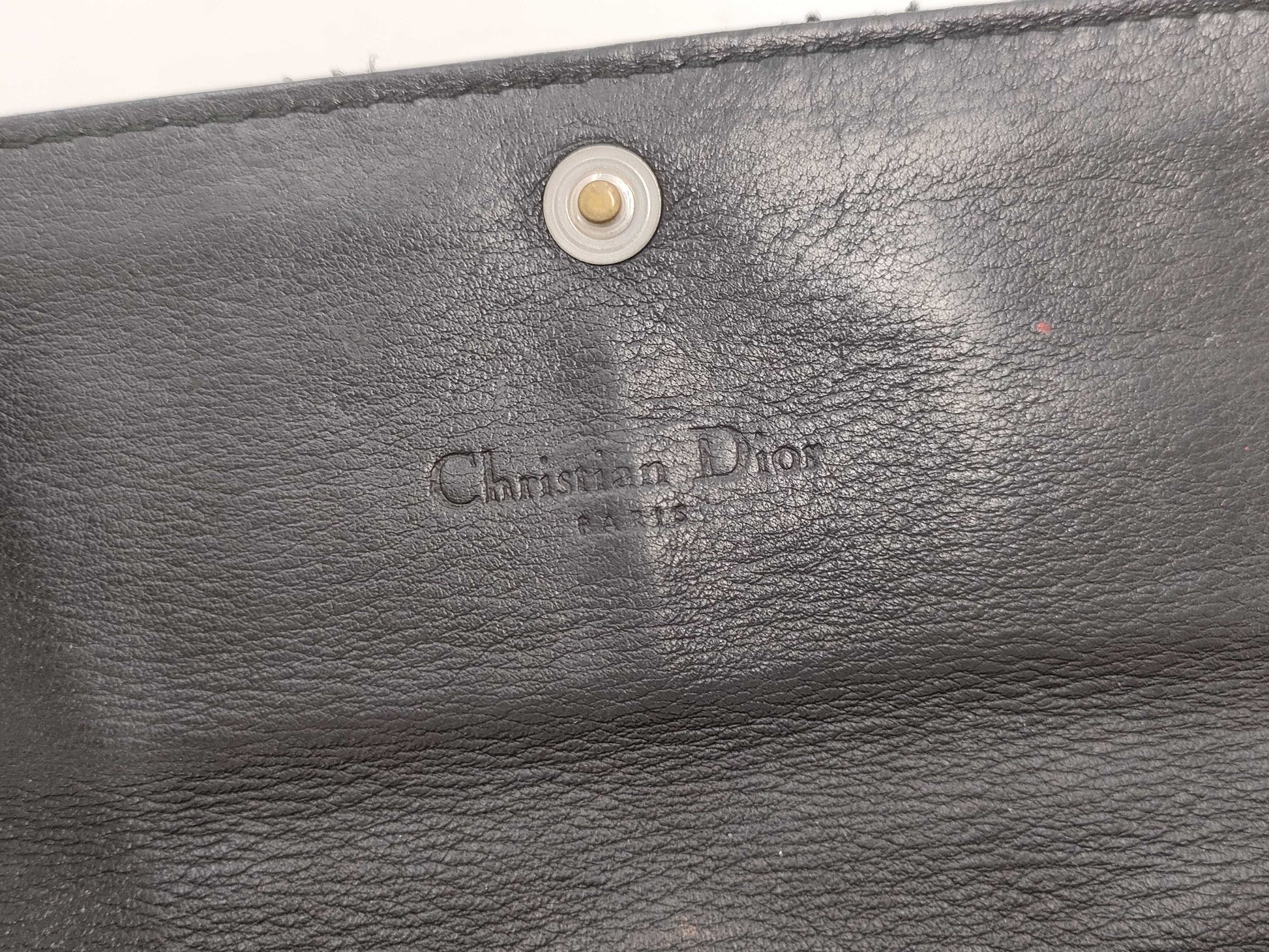 (10461_0351) Dior Cannage Enamel Long Wallet Wallet