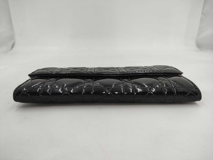 (10461_0351) Dior Cannage Enamel Long Wallet Wallet