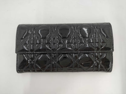 (10461_0351) Dior Cannage Enamel Long Wallet Wallet