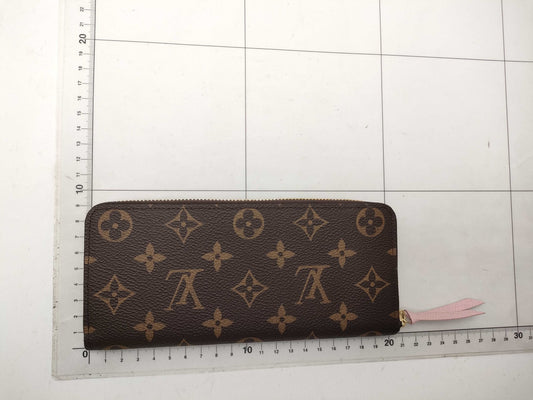 LOUIS VUITTON Monogram M61298 Portefeuille Clemence Rose Ballerine Wallet