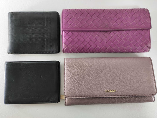 BOTTEGA VENETA Bally/Burberry/Lanvin Accessories *4-Piece Wallet Set
