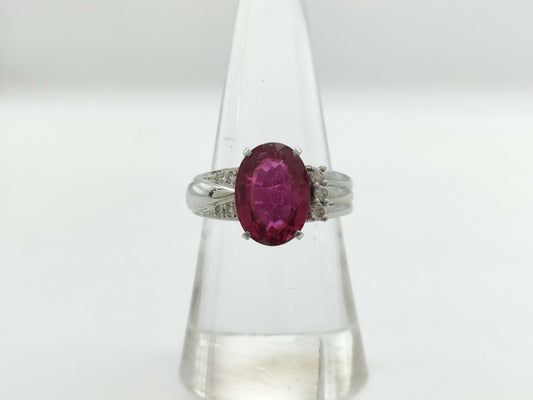 TL3.12ct D0.13ct PT900 7.0g Ring 