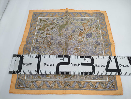 (10462_0067) HERMES Carre Petit Carre Mosaic Tile Animal Scarf