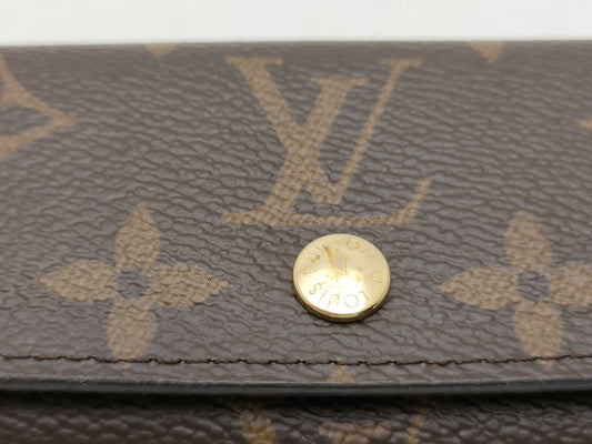 LOUIS VUITTON Monogram M62631 Multicle 4 V-Line Initial Key Case/Key Holder