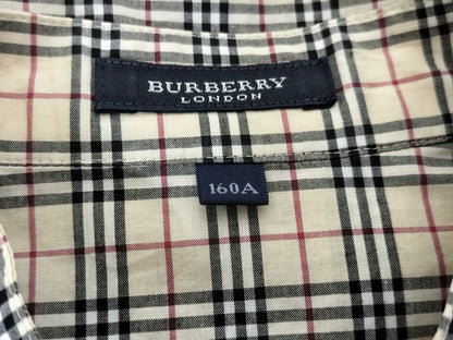 BURBERRY Nova Check Short Sleeve Shirt/Chinese Style Button Shirt